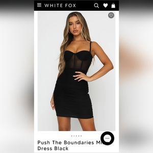 White Fox Black Mini Dress